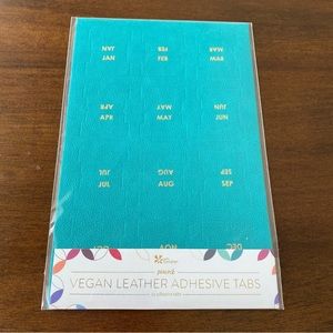 Erin Condren Monthly Vegan Leather Adhesive Planner Tabs